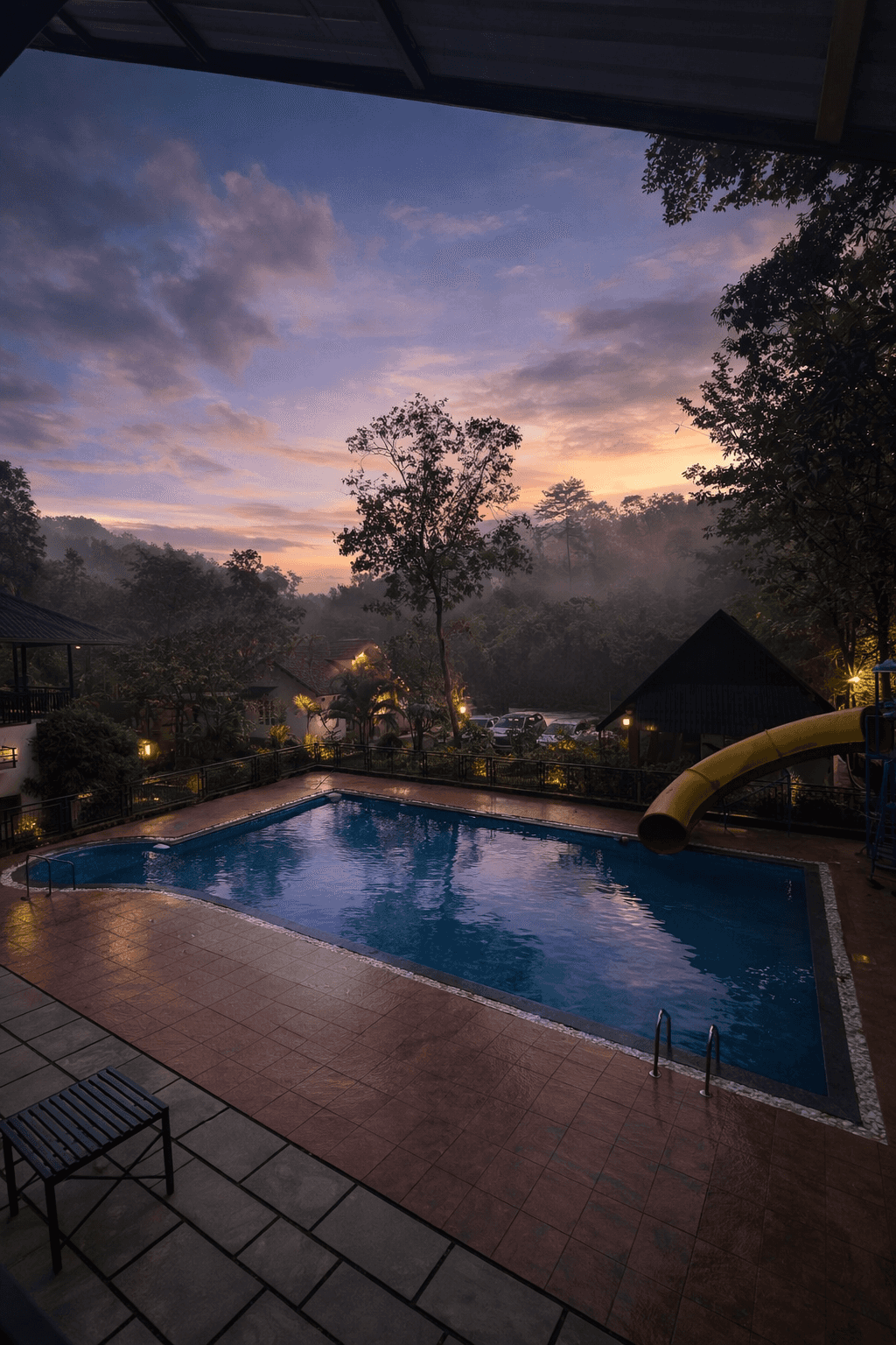 Swimming Pool with Slide - World class facility at Brook Valley Resort