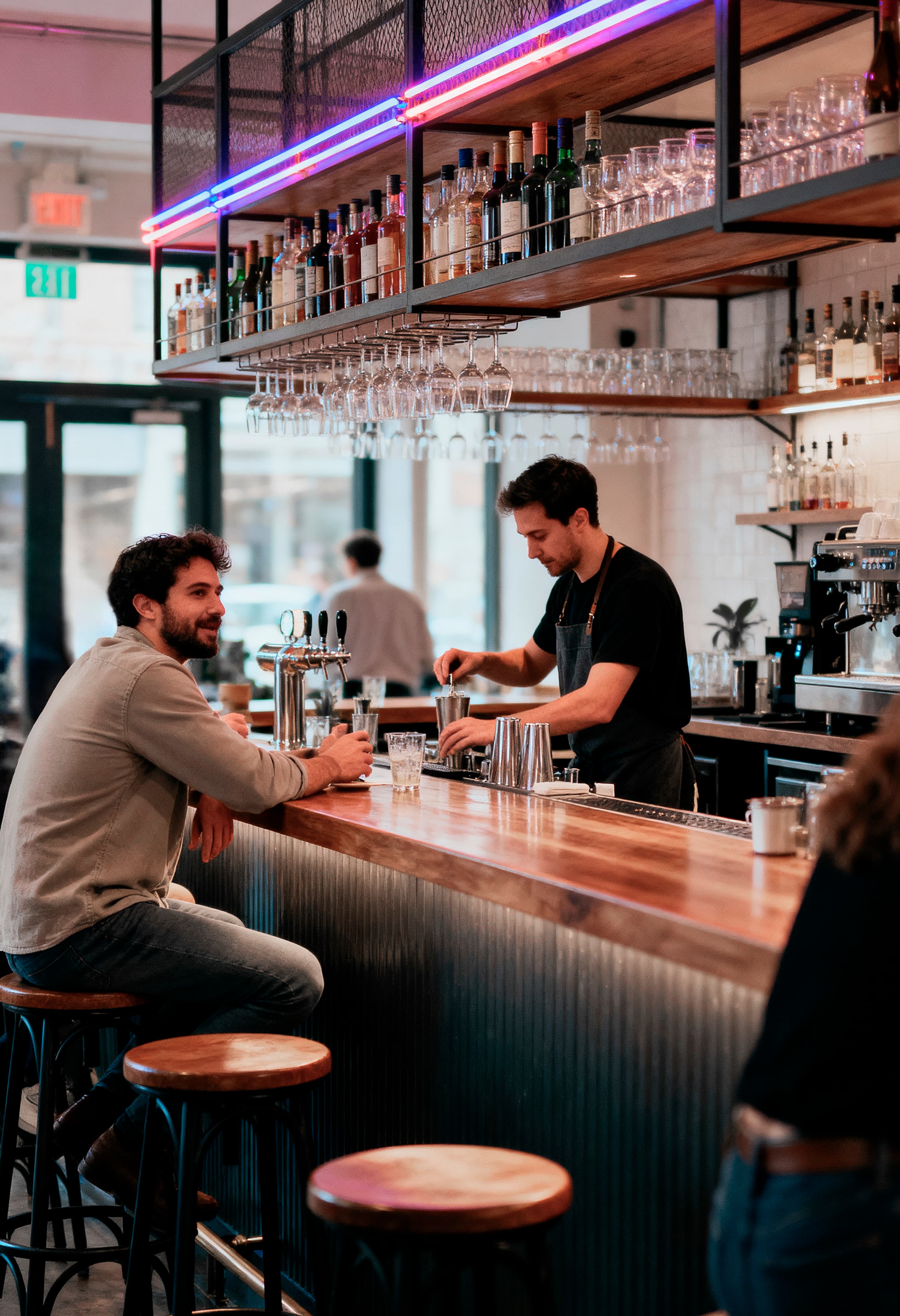 Sophisticated bar area with premium selection